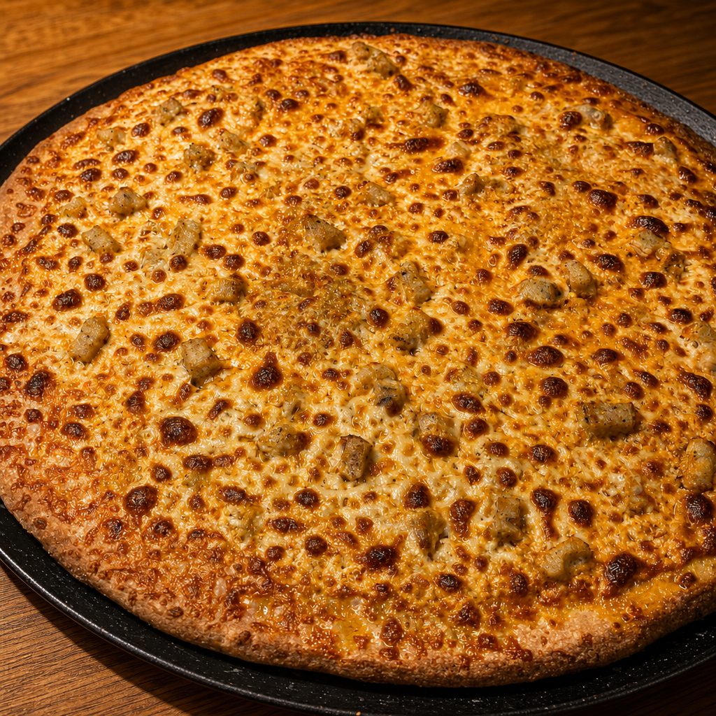 BBQ or Buffalo Chicken Pizza.