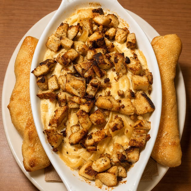 Blackened Chicken Alfredo Pasta.
